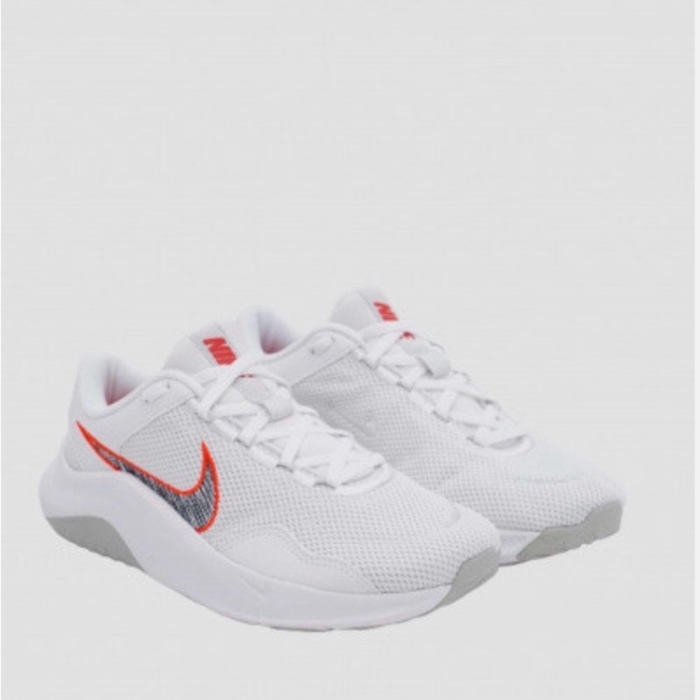 Nike White and Red Athletic Shoes